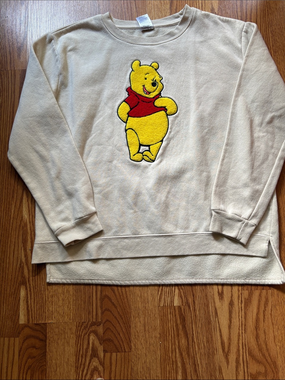 Men's Cream Winnie the Pooh Embroidered Sweatshirt